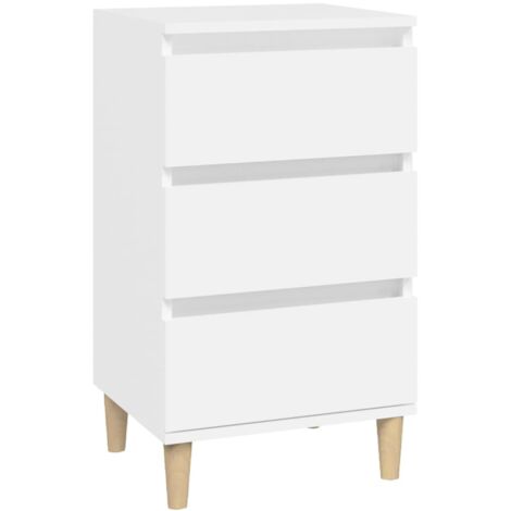 Table de chevet  Cabinet de chevet  Table de nuit blanc 40x35x70 cm bois d’ingénierie