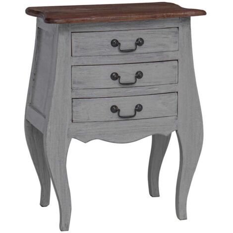 Table de chevet  Cabinet de chevet  Table de nuit bois d'acajou massif 48x35x64 cm