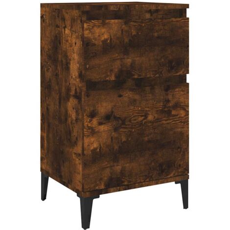 Table de chevet  Cabinet de chevet  Table de nuit chêne fumé 40x35x70 cm