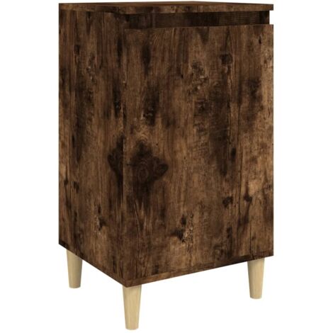 Table de chevet  Cabinet de chevet  Table de nuit chêne fumé 40x35x70 cm bois d'ingénierie