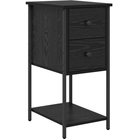 Table de chevet  Cabinet de chevet  Table de nuit Chêne noir 32 x 42 x 70 cm Bois d'ingénierie