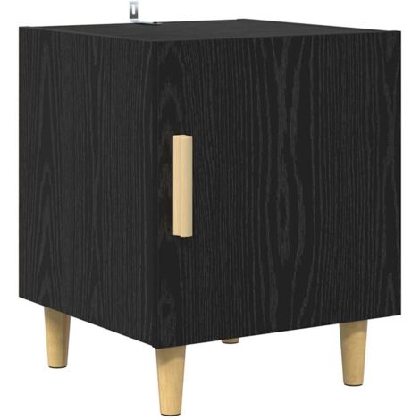 Table de chevet  Cabinet de chevet  Table de nuit Chêne noir 40 x 40 x 50 cm Bois d'ingénierie