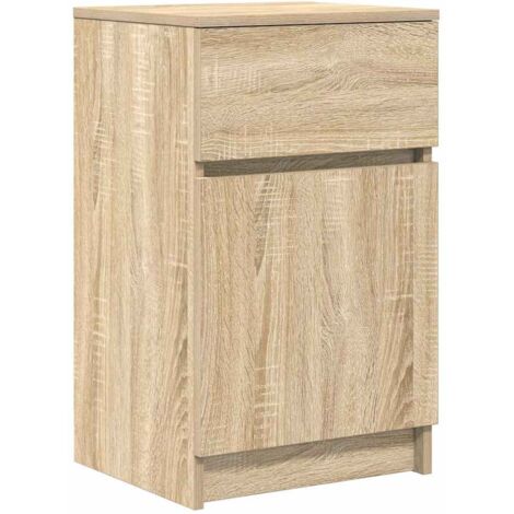Table de chevet  Cabinet de chevet  Table de nuit chêne sonoma 39x35x65 cm bois d'ingénierie
