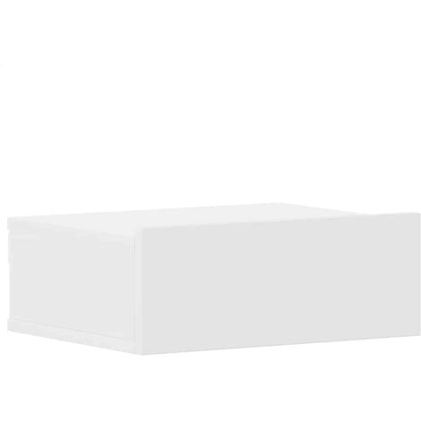 Table de chevet Cabinet de chevet Table de nuit flottante Blanc 40x30x15 cm Bois d'ingénierie