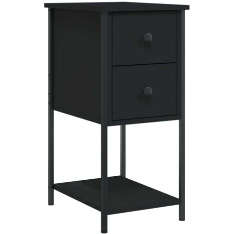 Table de chevet  Cabinet de chevet  Table de nuit noir 32x42x70 cm bois d’ingénierie