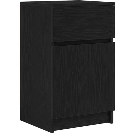 Table de chevet  Cabinet de chevet  Table de nuit noir 39x35x65 cm bois d’ingénierie