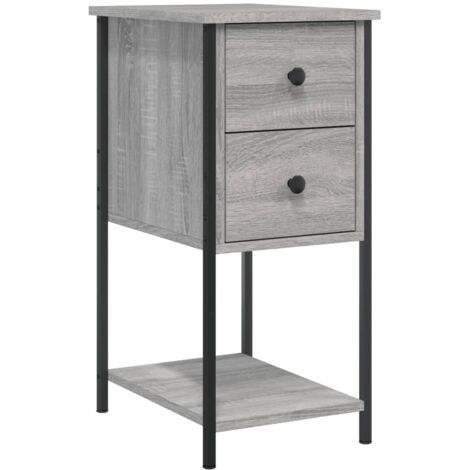 Table de chevet  Cabinet de chevet  Table de nuit sonoma gris 32x42x70 cm bois d'ingénierie
