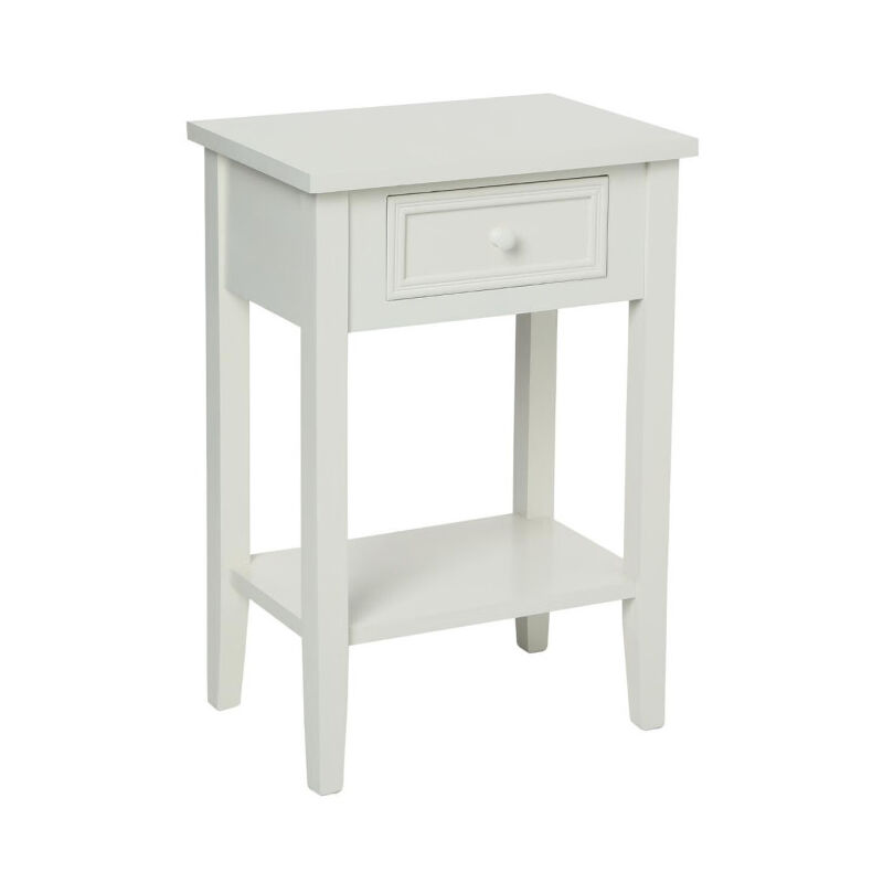 Atmosphera - Table de Chevet 'Charme' 67cm Blanc