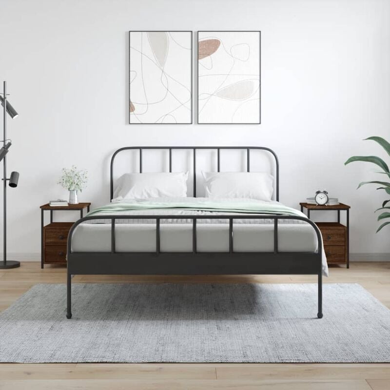 Furniture Limited - Tables de chevet 2pcs chêne marron