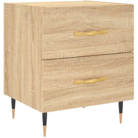 Table de chevet chêne sonoma 40x35x47,5 bois d’ingénierie