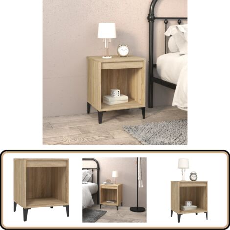 Table de chevet Chêne sonoma 40x35x50 cm - Table De Chevet - Meuble De Chambre - Armoire De Chevet - Commode - Étagère Murale