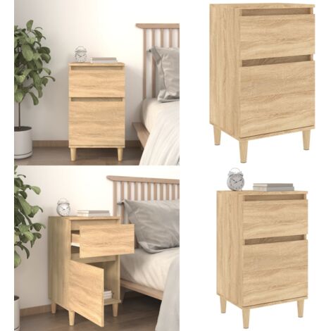 Table de chevet chêne sonoma 40x35x70 cm - Table de nuit - Rangement chambre