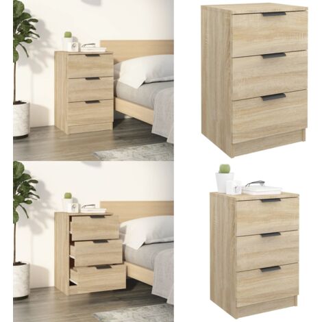 Table de chevet Chêne sonoma 40x36x65 cm - Table De Chevet - Meuble De Chambre - Commode - Armoire D'appoint - Design Moderne - Home & Living