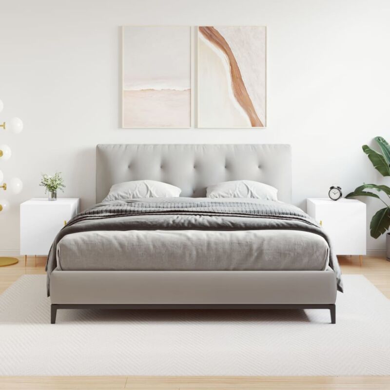 Vidaxl - Tables de chevet 2 pcs blanc 40x40x50 cm bois d'ingénierie