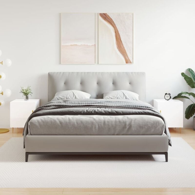 Vidaxl - Tables de chevet 2 pcs blanc brillant 40x40x50 cm