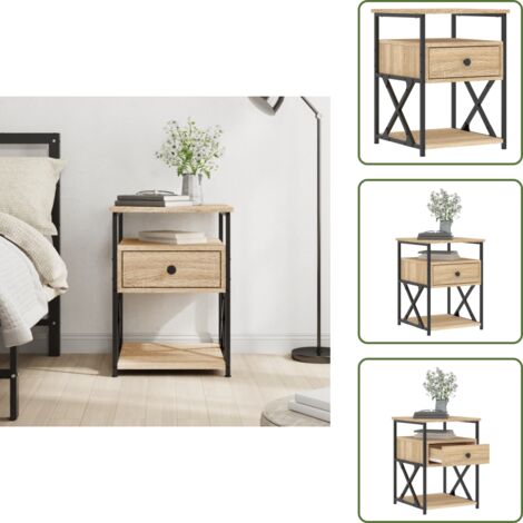 Table de chevet chêne sonoma 40x42x55 cm bois d'ingénierie - Table De Chevet - Commode - Meuble De Chambre - Armoire De Chevet - Décoration Intérieure