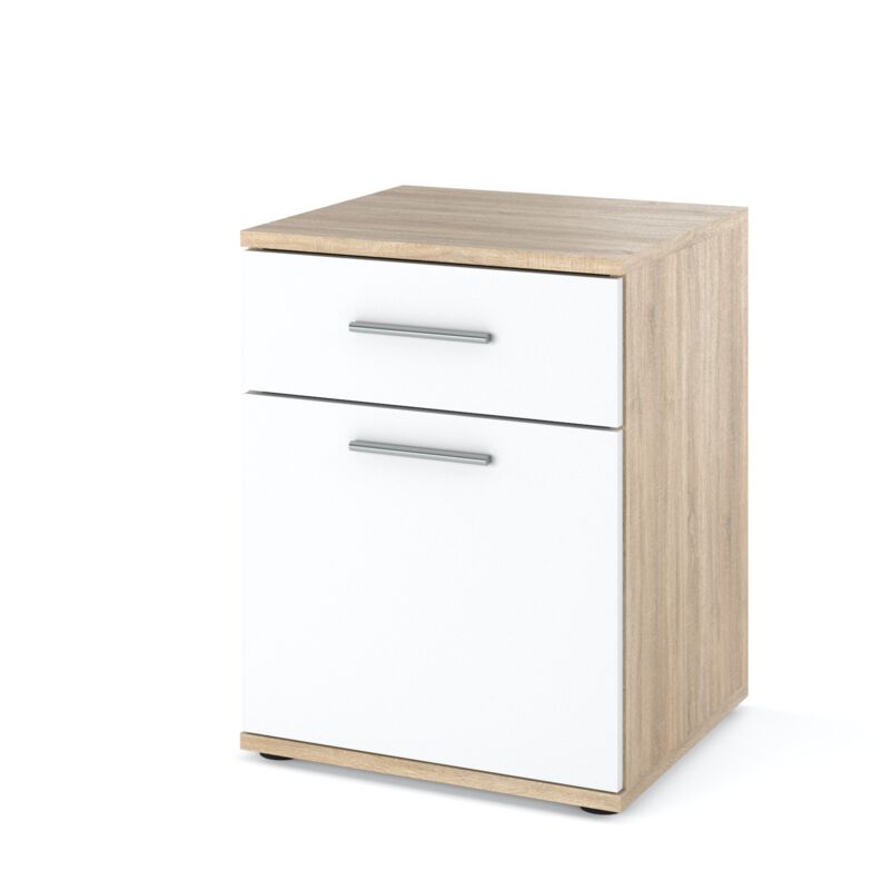 Table de chevet, CHÊNE SONOMA, TABLE BLANCHE 'OLA1D1S'