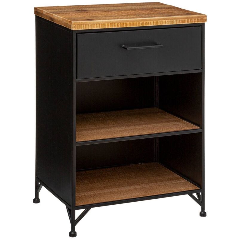 Table De Chevet 1 Tiroir Cierna Noire Atmosphera