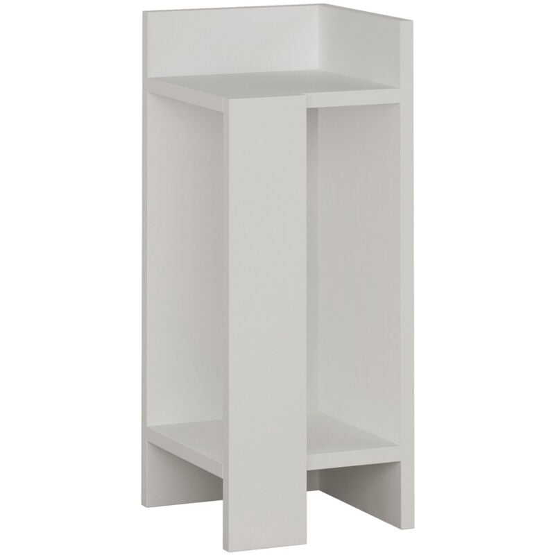 Table de Nuit Droite Blanche, 25x60 cm, Pour Chambre Épurée ou Chambre d'Invités