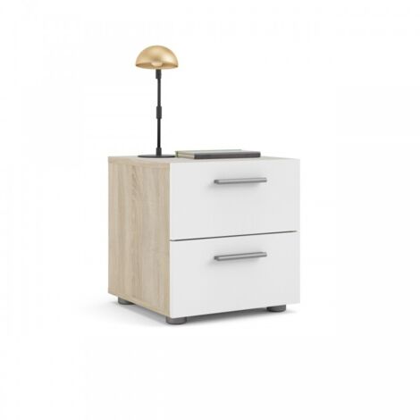 Table de chevet de chambre à coucher avec deux tiroirs cm 40 x 40 x 42 h