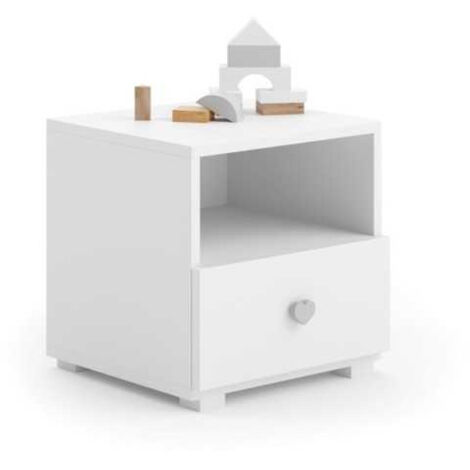Table de chevet Emi - poignée grise