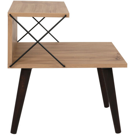 Table de chevet en bois "Cross" 50 x 40 x 55 cm - Pin