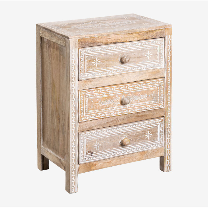 Table de nuit en manguier Bakam Sklum