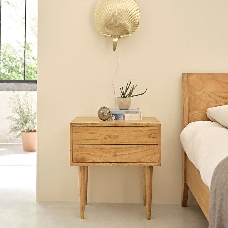 Table de chevet en mindi massif