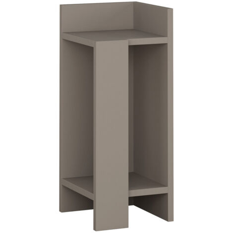 Table de chevet en bois "Elos Right" - 25 x 27 x 60 cm - Moka clair
