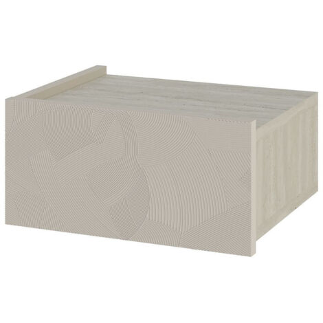 Table de chevet en bois "Onda" - 38 x 31 x 18 cm - Beige