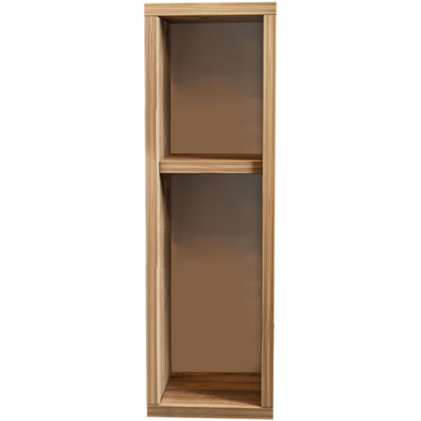 Table de chevet en bois "Turra" - 20 x 15 x 65 cm - Marron