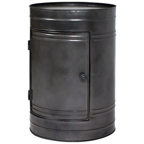 Table de chevet en métal gris Meryl