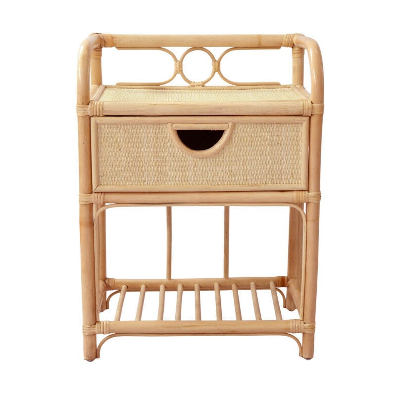 Table de chevet en rotin - Naturel - tondano