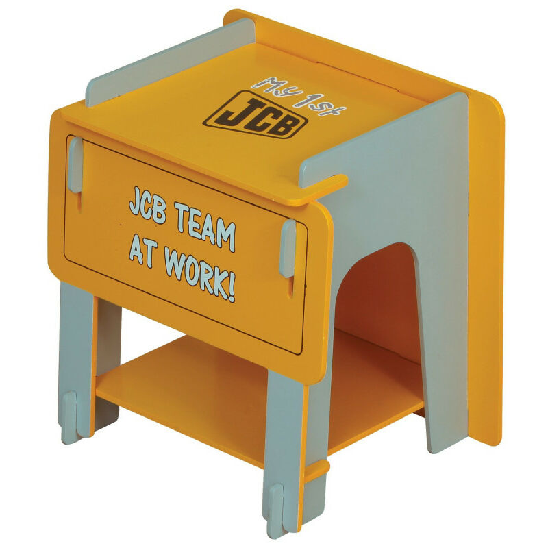 kidsaw - table de chevet enfant à clipser - modèle chantier jcb