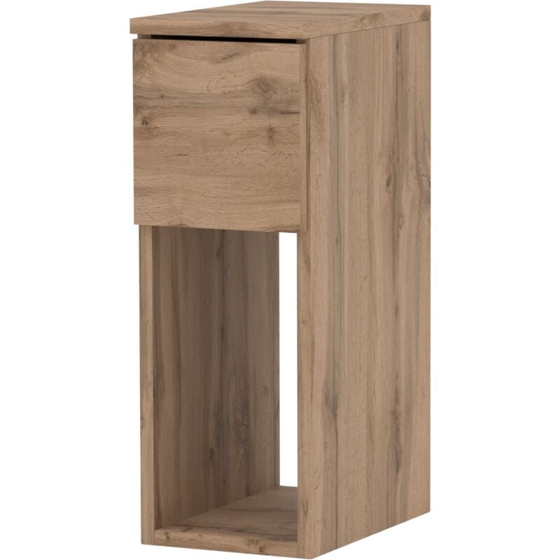 Table de chevet étroite, chêne Wotan, 20 cm, table de chevet avec tiroir pour la CHAMBRE LOFT