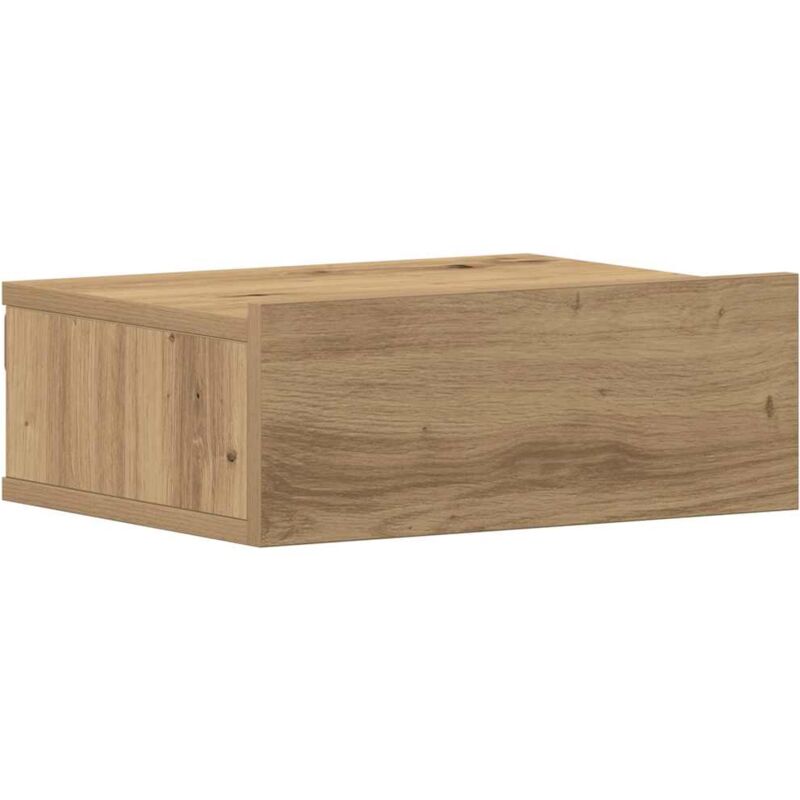 Table de chevet flottante chêne artisanal bois d'ingénierie Vidaxl