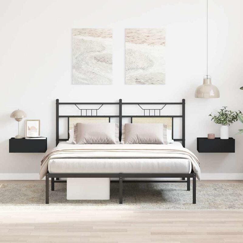 Vidaxl - Tables de chevet flottantes 2 pcs Noir 40x30x15 cm