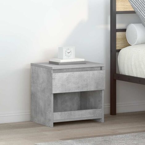 Table de chevet flottante-Table de nuit Gris béton 40x30x39 cm Aggloméré 429191