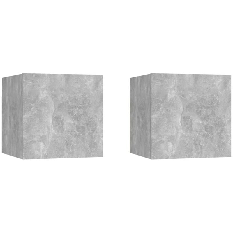 Définissez 2 tables de chevet avec un design moderne et unique avec porte disponible en différentes couleurs Couleur : Béton
