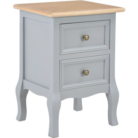 Table de chevet Gris 35x30x49 cm MDF