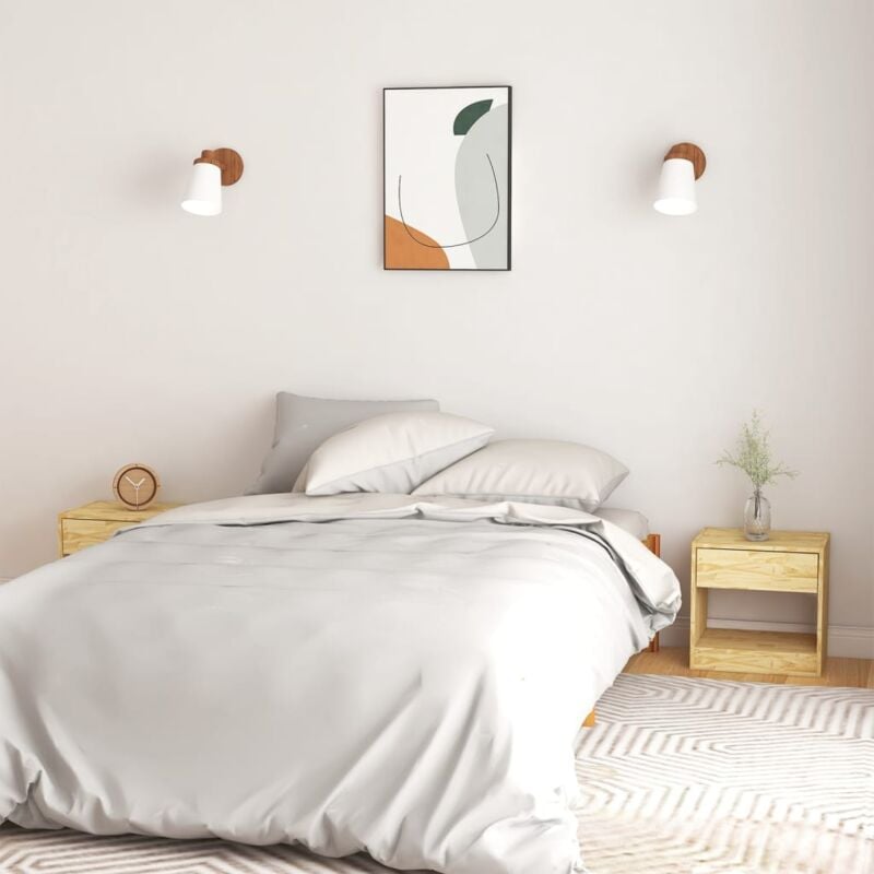 Vidaxl - Tables de chevet 2 pcs 40x31x40 cm Bois de pin massif