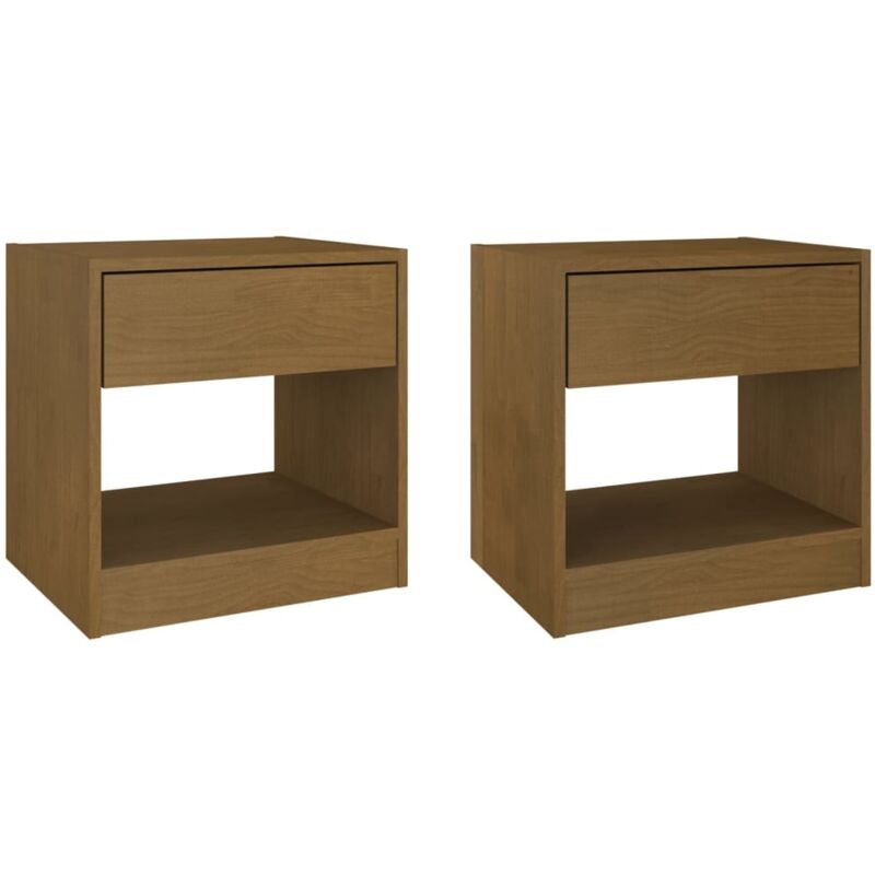 Tables de chevet 2 pcs Marron miel 40x31x40 cm Bois de pin Vidaxl