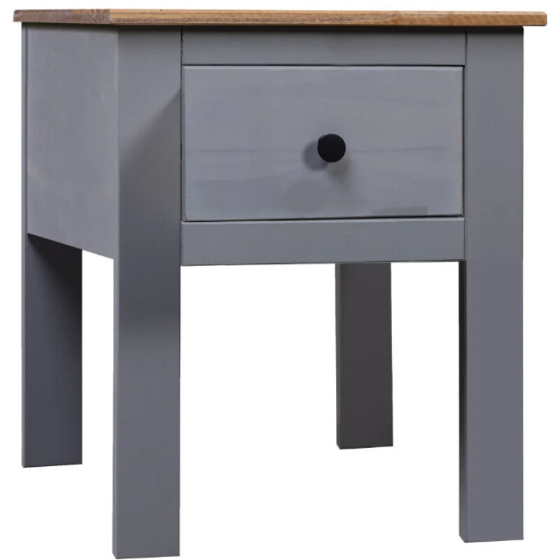 Table de chevet Gris 46x40x57 cm Pin Gamme Panama Vidaxl