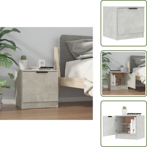 Table de chevet Gris béton 40x39x40 cm - Table De Chevet - Meuble De Chambre - Table Nuit - Commode - Rangement