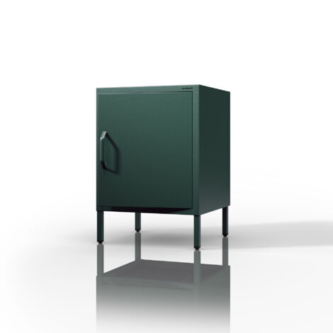 Table de chevet industrielle MIA, 424 x 595 x 400 mm, Modern: vert bouteille