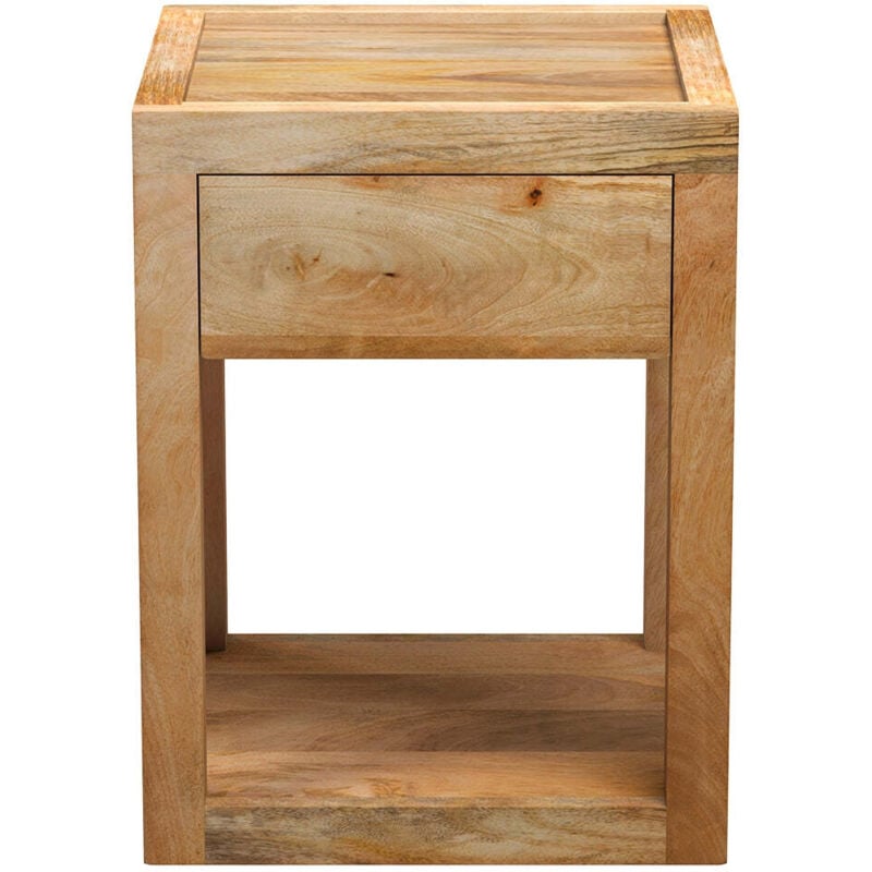 Table de chevet 1 tiroir en bois de manguier - jakarta