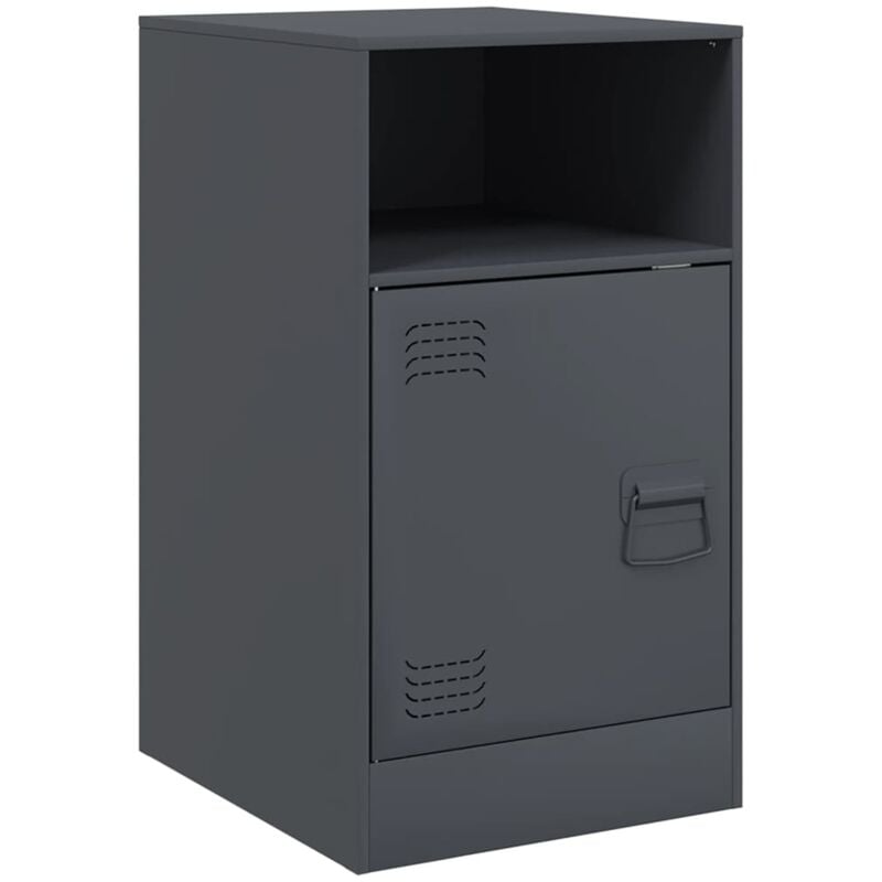 Table de chevet anthracite 34,5x39x62 cm acier Vidaxl