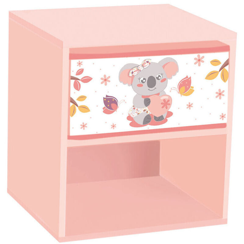 Les Tendances - cally mimi koala Chevet avec un tiroir +- 36 x 33 x 30 cm pour enfant