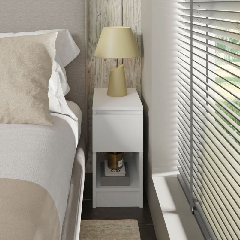 Table de chevet maja s1 25 cm blanc mat, 1 tiroir Table de chevet maja s1 25 cm blanc mat, 1 tiroir