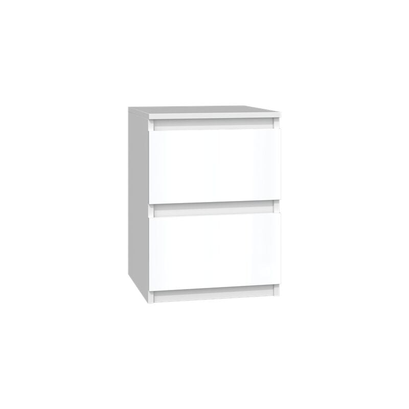 Table de chevet Malwa M2, BLANC BRILLANT